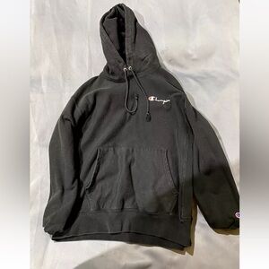 Champion black hoodie Large